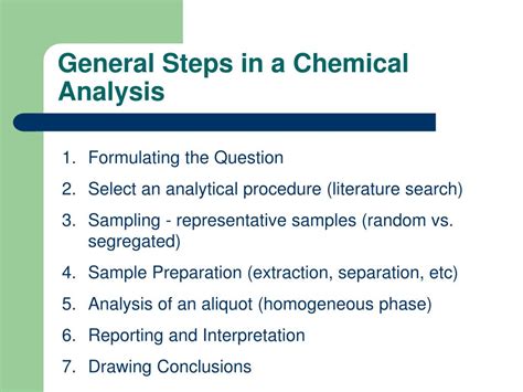 steps of typical chemical analysis